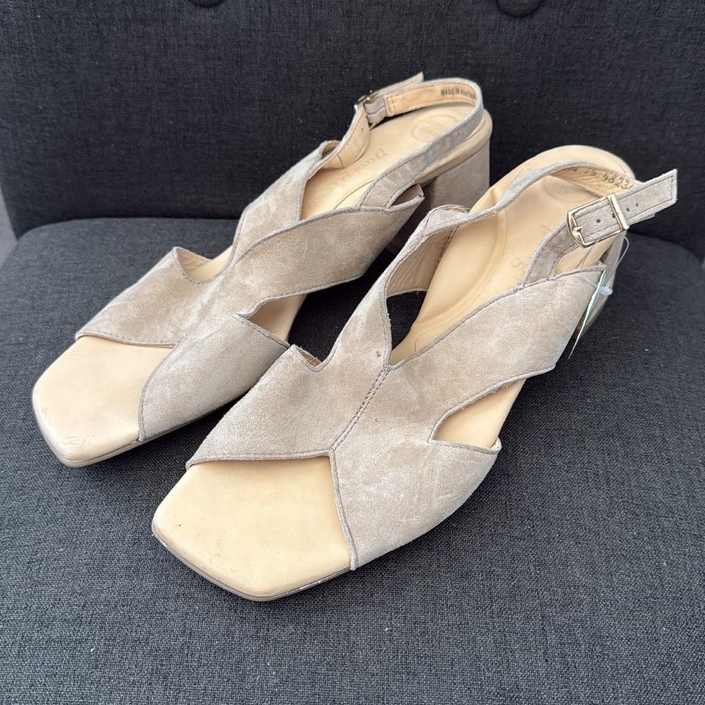 Paul Green Tan Suede VERONA SLINGBACK HEEL Size 10
